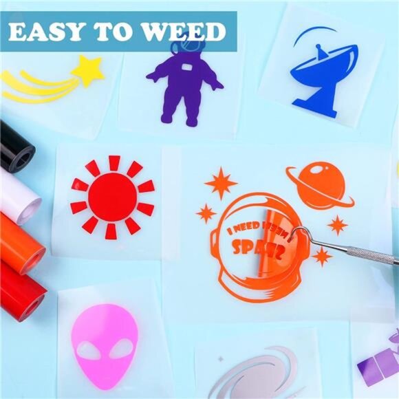 Permanent Vinyl for Cricut-12 Pack 12 Inch by 5 Feet Permanent Vinyl Rolls - Picture 5 of 7